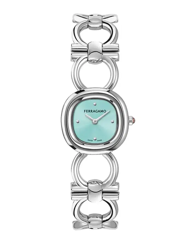 Ferragamo Double Gancini 25MM Stainless Steel Bracelet Watch