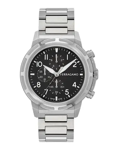 Ferragamo Sport Chrono 44mm Stainless Steel Bracelet Watch | Thumbnail 1