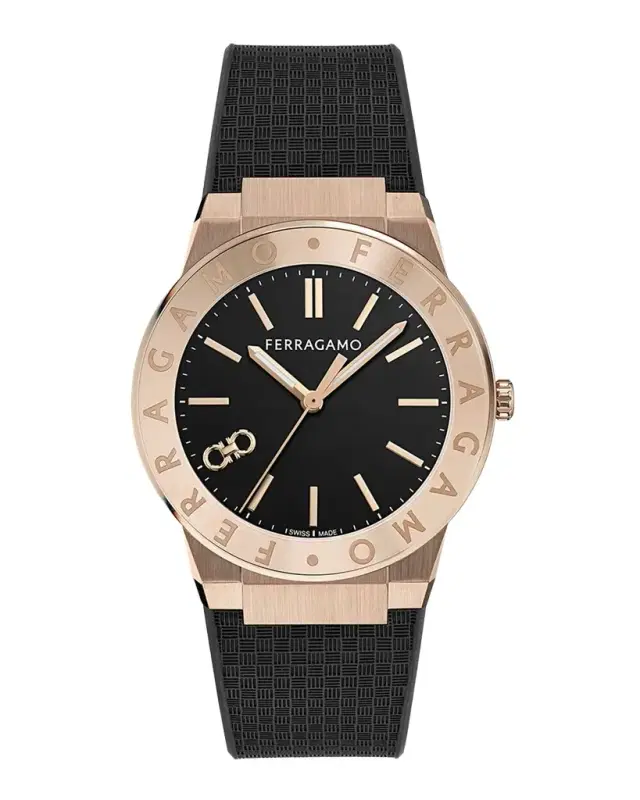 Sapphire Logo 41mm IP Rose Gold Recycled PU Watch