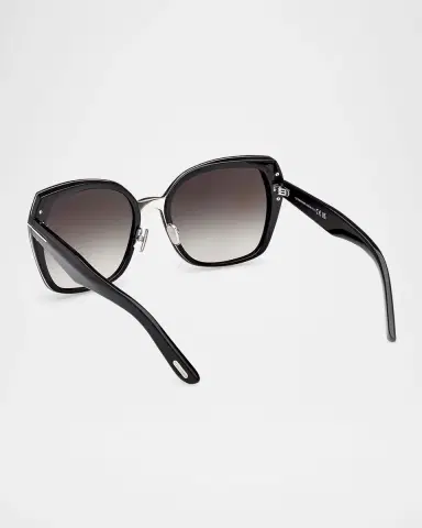 Tom Ford Plum Plastic Cat-Eye Sunglasses | Thumbnail 2 Tom Ford Plum Plastic Cat-Eye Sunglasses | Thumbnail 2