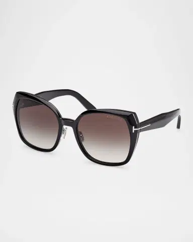 Tom Ford Plum Plastic Cat-Eye Sunglasses | Thumbnail 3 Tom Ford Plum Plastic Cat-Eye Sunglasses | Thumbnail 3