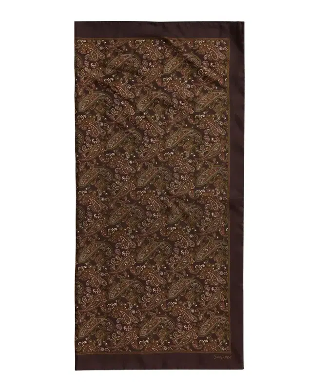 Paisley-Print Silk Scarf