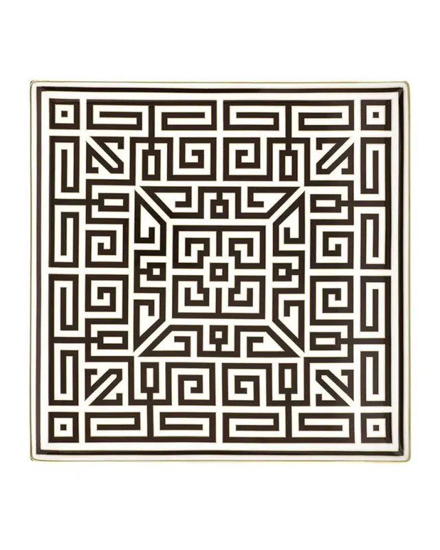 Ginori 1735 Labirinto Ebano Vide Poche Square Plate