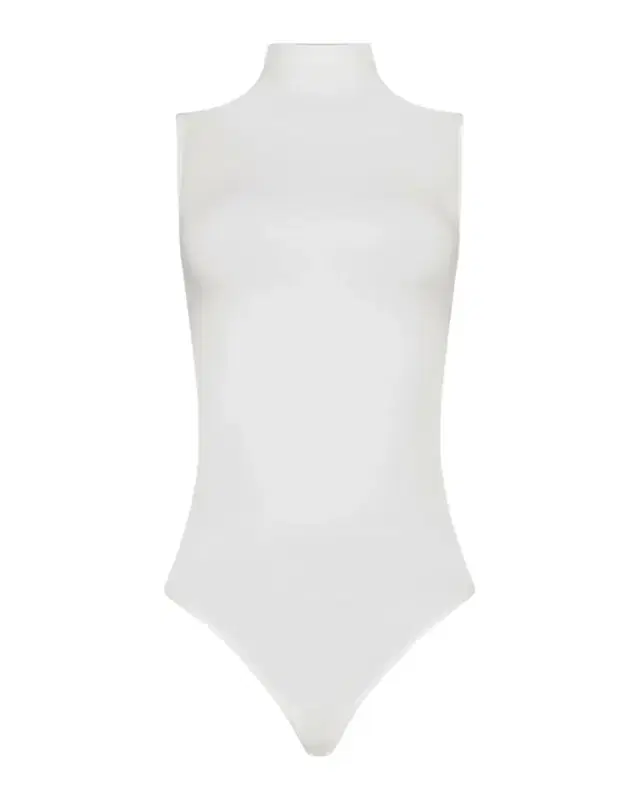 Sleeveless Mock-Neck String Bodysuit