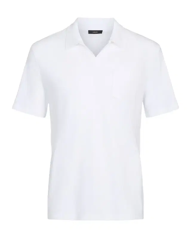 Men 's Textured Johnny Collar Polo Shirt Men 's Textured Johnny Collar Polo Shirt