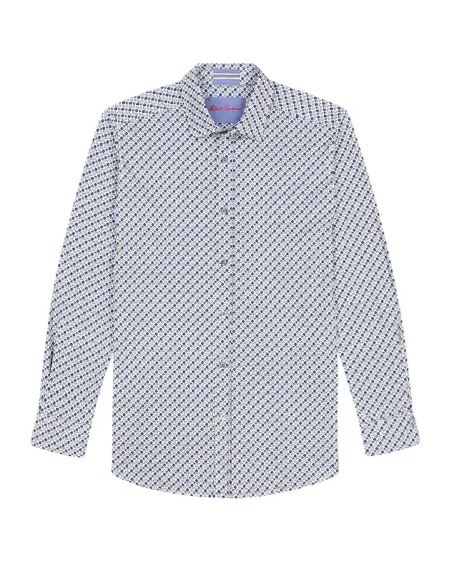 Men 's Cooper Geometric Stretch Sport Shirt