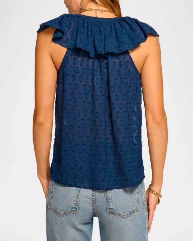 Ramy Brook Silvia Dot Ruffle-Trim Top | Thumbnail 3 Ramy Brook Silvia Dot Ruffle-Trim Top | Thumbnail 3