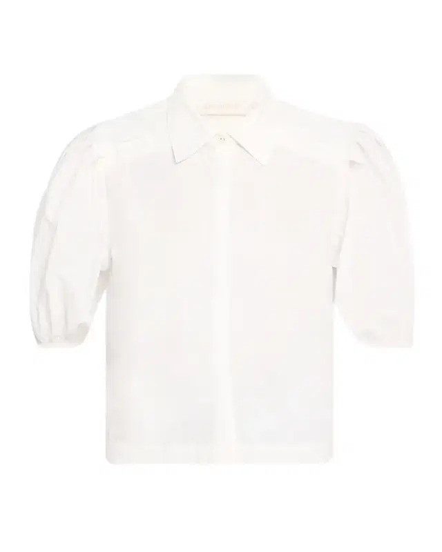 Valeria Puff-Sleeve Cotton Shirt
