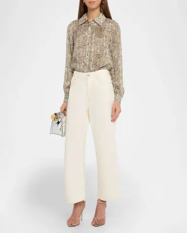 Ramy Brook Pauline Button-Front Silk Blouse | Thumbnail 2