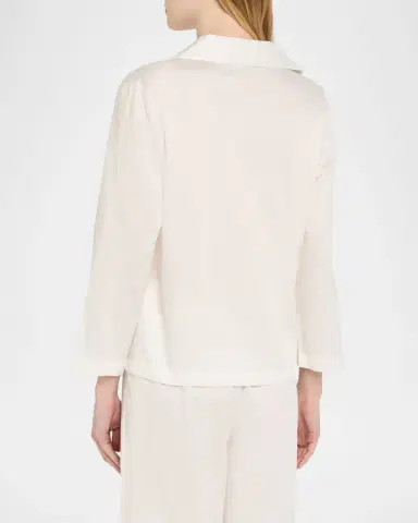 Natori Cropped Cotton Sateen Pajama Set | Thumbnail 3 Natori Cropped Cotton Sateen Pajama Set | Thumbnail 3