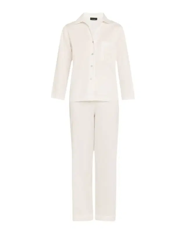 Natori Cropped Cotton Sateen Pajama Set