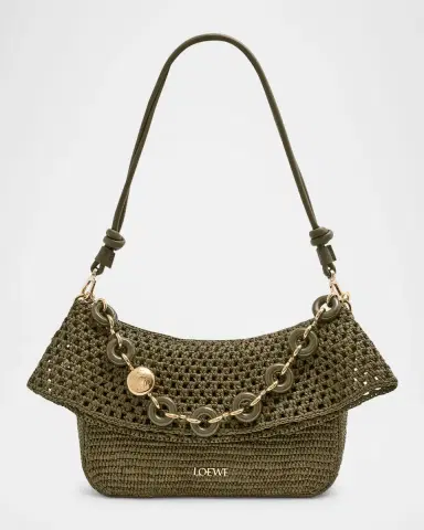 LOEWE x Paula's Ibiza Ola Small Shoulder Bag in Raffia and Leather | Thumbnail 2 LOEWE x Paula's Ibiza Ola Small Shoulder Bag in Raffia and Leather | Thumbnail 2