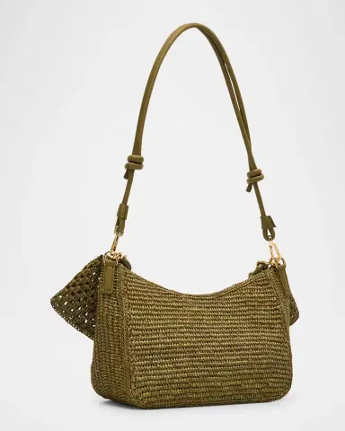 LOEWE x Paula's Ibiza Ola Small Shoulder Bag in Raffia and Leather | Thumbnail 3 LOEWE x Paula's Ibiza Ola Small Shoulder Bag in Raffia and Leather | Thumbnail 3