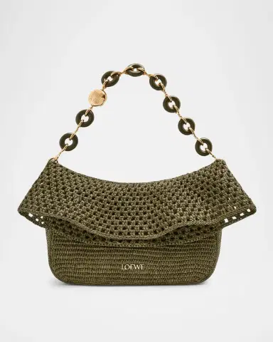 LOEWE x Paula's Ibiza Ola Small Shoulder Bag in Raffia and Leather | Thumbnail 6 LOEWE x Paula's Ibiza Ola Small Shoulder Bag in Raffia and Leather | Thumbnail 6