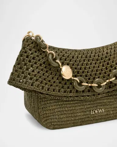LOEWE x Paula's Ibiza Ola Small Shoulder Bag in Raffia and Leather | Thumbnail 7 LOEWE x Paula's Ibiza Ola Small Shoulder Bag in Raffia and Leather | Thumbnail 7