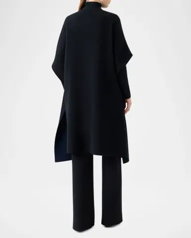 Akris Bicolor Cashmere Double-Face Knit Cape | Thumbnail 3 Akris Bicolor Cashmere Double-Face Knit Cape | Thumbnail 3
