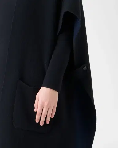Akris Bicolor Cashmere Double-Face Knit Cape | Thumbnail 5 Akris Bicolor Cashmere Double-Face Knit Cape | Thumbnail 5