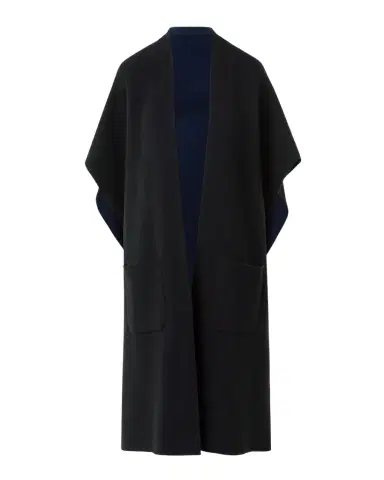 Akris Bicolor Cashmere Double-Face Knit Cape | Thumbnail 1 Akris Bicolor Cashmere Double-Face Knit Cape | Thumbnail 1