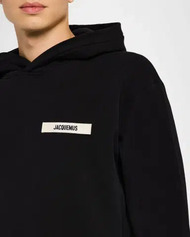 Jacquemus Men's Grosgrain Logo Cotton Hoodie | Thumbnail 5 Jacquemus Men's Grosgrain Logo Cotton Hoodie | Thumbnail 5