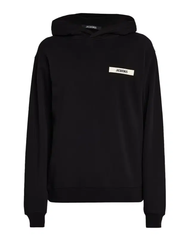 Men 's Grosgrain Logo Cotton Hoodie