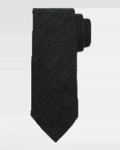 Zegna Men's Textured Wool and Silk Tie | Thumbnail 2