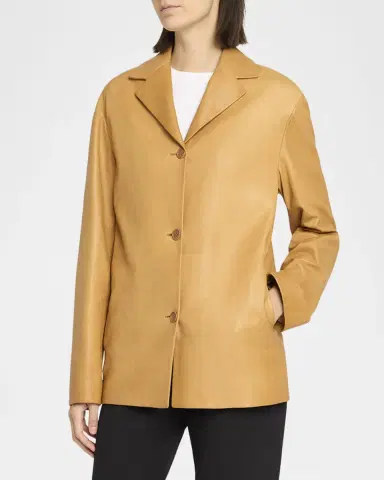 The Row Fabian Single-Breasted Leather Jacket | Thumbnail 4