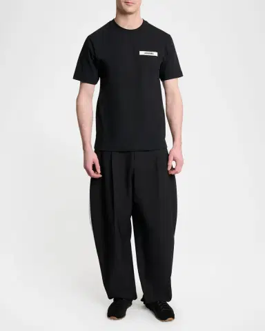 Jacquemus Men's Grosgrain Logo Crewneck T-Shirt | Thumbnail 2