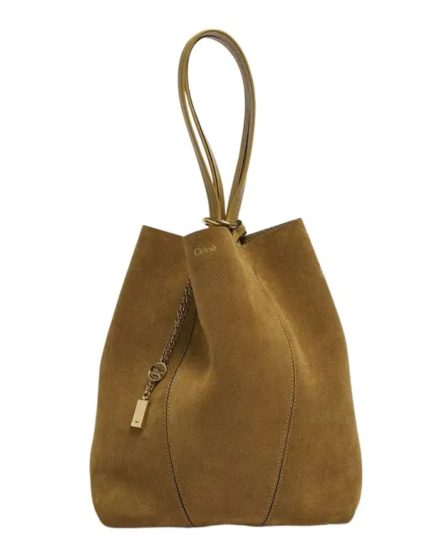 Spin Medium Tote Bag in Suede