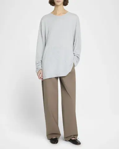 The Row Alfidis Double Pleated Straight-Leg Cotton Pants | Thumbnail 2