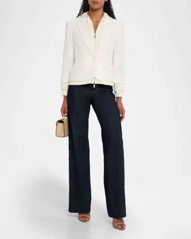 Cinq a Sept Khloe Le Petit Zip-Front Blazer | Thumbnail 2 Cinq a Sept Khloe Le Petit Zip-Front Blazer | Thumbnail 2