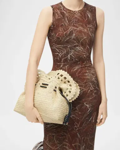 Loewe x Paula's Ibiza Flamenco Medium Ruffled Clutch Bag in Raffia | Thumbnail 5 Loewe x Paula's Ibiza Flamenco Medium Ruffled Clutch Bag in Raffia | Thumbnail 5