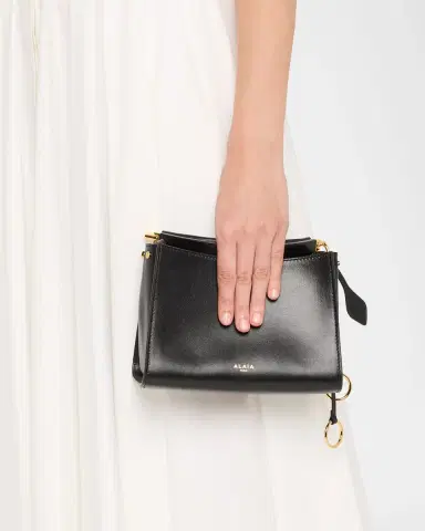 ALAÏA Le Click Small Square Shoulder Bag in Glossy Leather | Thumbnail 2 ALAÏA Le Click Small Square Shoulder Bag in Glossy Leather | Thumbnail 2