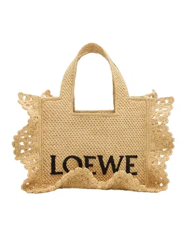 Loewe x Paula's Ibiza Small Ruffled Tote Bag in Raffia | Thumbnail 1 Loewe x Paula's Ibiza Small Ruffled Tote Bag in Raffia | Thumbnail 1