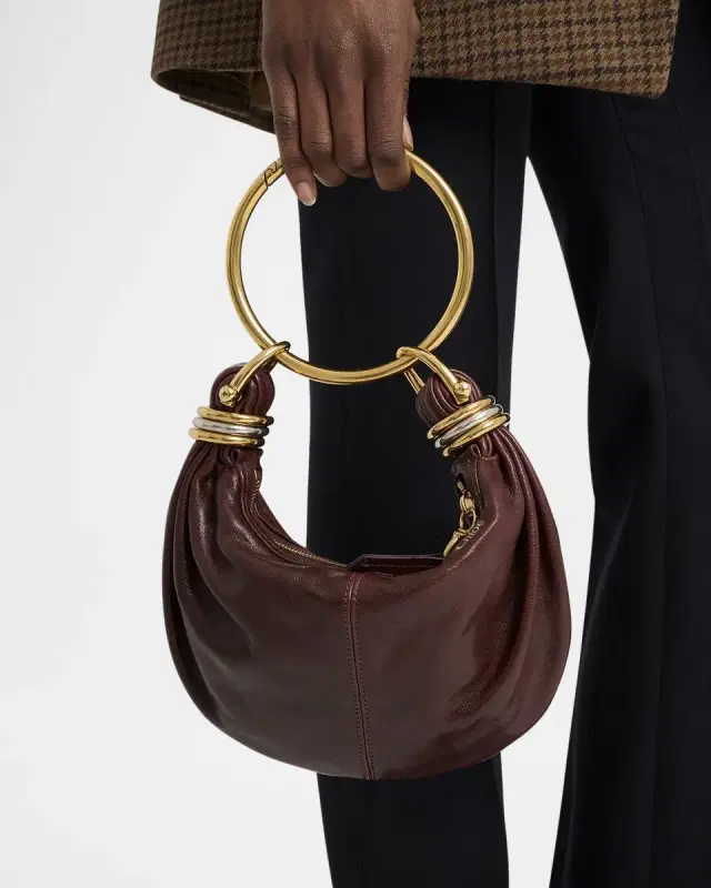 Brarcelet Mini Top-Handle Bag in Grained Leather