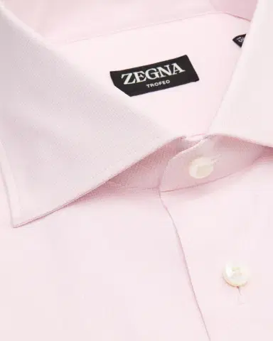 Zegna Men's Micro-Check Trofeo Cotton Dress Shirt | Thumbnail 2 Zegna Men's Micro-Check Trofeo Cotton Dress Shirt | Thumbnail 2