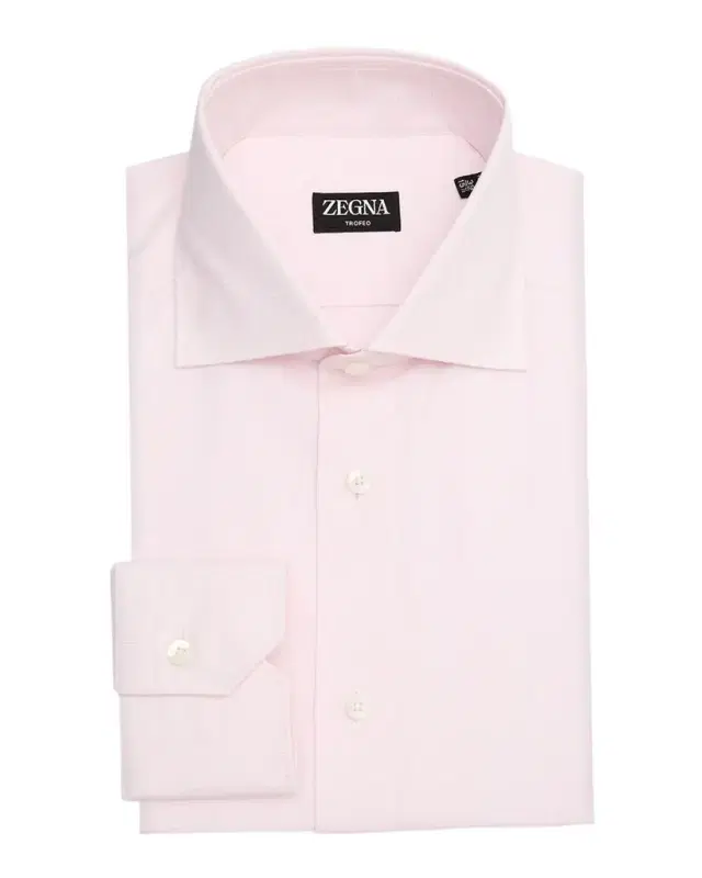 ZEGNA Men 's Micro-Check Trofeo Cotton Dress Shirt