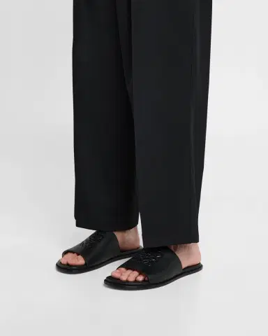 Loewe Men's Flex Anagram Soft Calfskin Slide Sandals | Thumbnail 2 Loewe Men's Flex Anagram Soft Calfskin Slide Sandals | Thumbnail 2