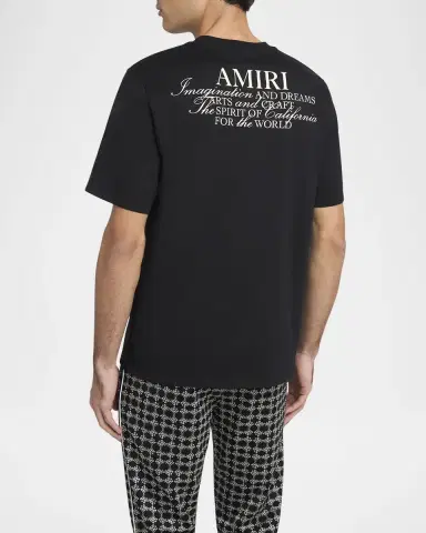Amiri Men's Label Cotton T-Shirt | Thumbnail 3