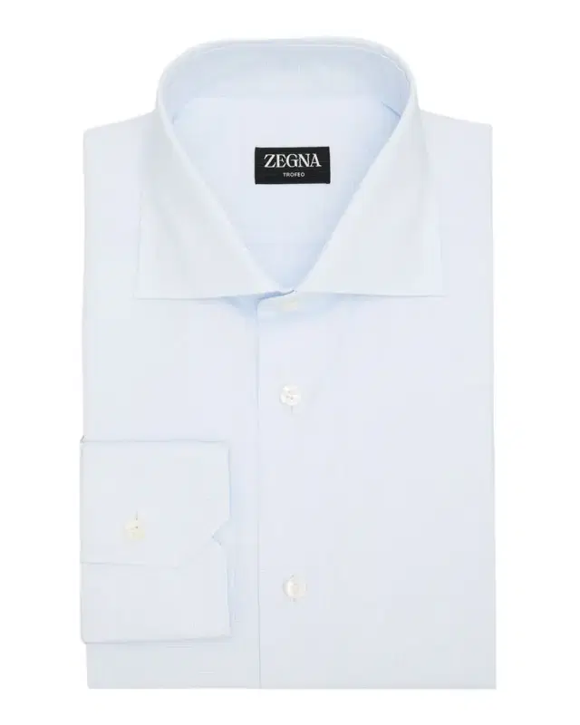 ZEGNA Men 's Micro-Check Cotton Dress Shirt