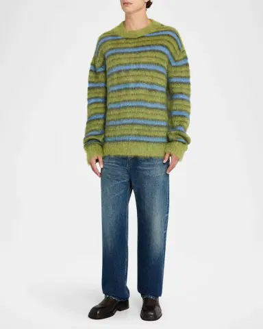 Marni Men 's Mohair Striped Sweater | Thumbnail 2