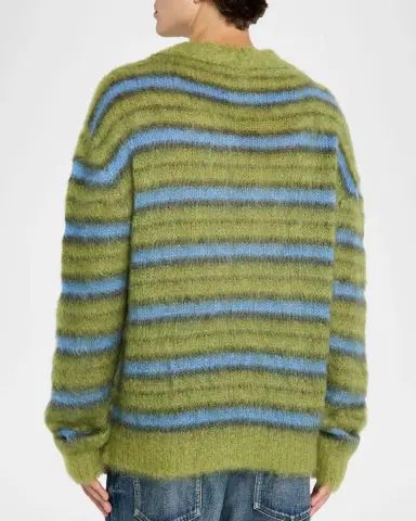 Marni Men 's Mohair Striped Sweater | Thumbnail 3