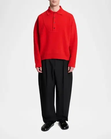 Jacquemus Men's Doppio Wool and Nylon Cardigan | Thumbnail 2