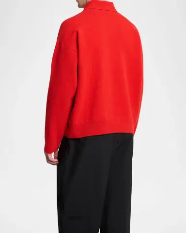 Jacquemus Men's Doppio Wool and Nylon Cardigan | Thumbnail 3