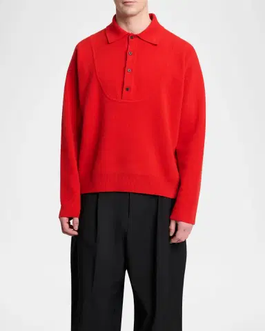 Jacquemus Men's Doppio Wool and Nylon Cardigan | Thumbnail 4