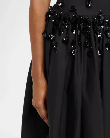 Diotima Nuit Embellished Plunging Halter Drop-Waist Gown | Thumbnail 5