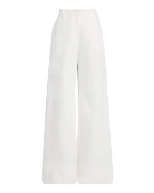 Lafayette 148 New York Charles Wide-Leg Twill Pants