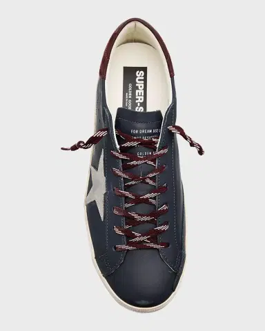 Golden Goose Men's Super-Star Leather Low-Top Sneakers | Thumbnail 4 Golden Goose Men's Super-Star Leather Low-Top Sneakers | Thumbnail 4