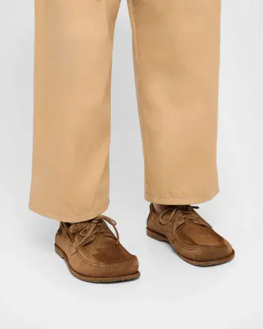 Loewe Men's Campo Suede Flamenco-Knot Boat Shoes | Thumbnail 2