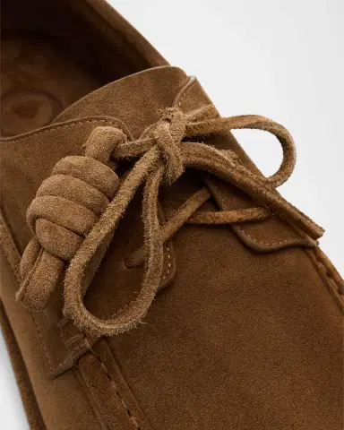 Loewe Men's Campo Suede Flamenco-Knot Boat Shoes | Thumbnail 5