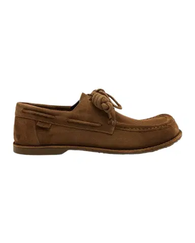Loewe Men's Campo Suede Flamenco-Knot Boat Shoes | Thumbnail 1